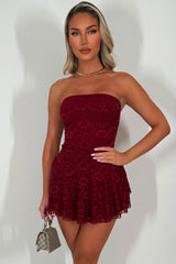 going out lace ruffle frilly dress for holiday festival rave party 