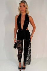 black lace jumpsuit for women uk styledup