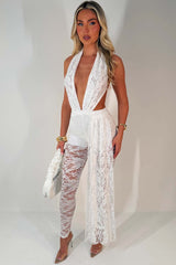 white lace jumpsuit for women uk styledup