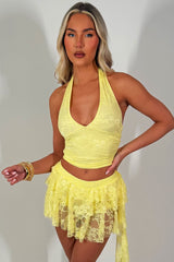 going out summer holiday outfit lace top and skort co ord set styledup