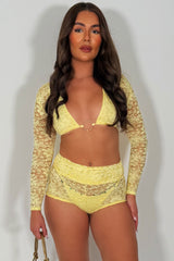 lace crop top shorts and bikini co ord festival outfit uk
