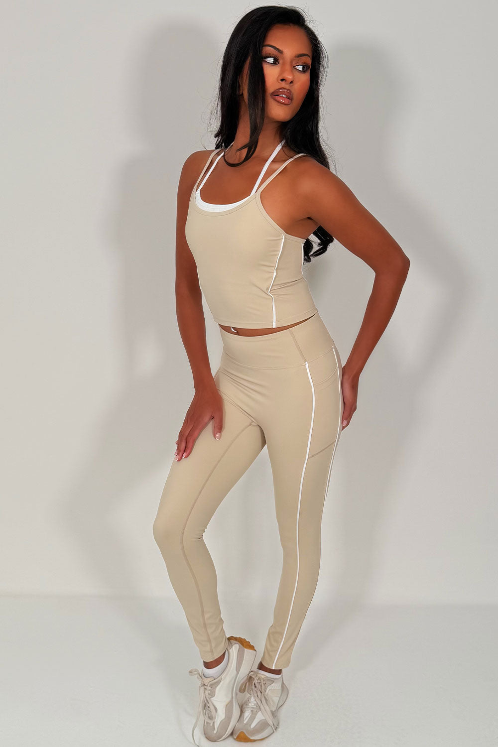 alo yoga high waist legging and bralet top two piece matching set styledup uk