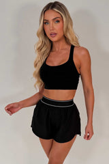 womens gym shorts with boxer style waistband styledup uk