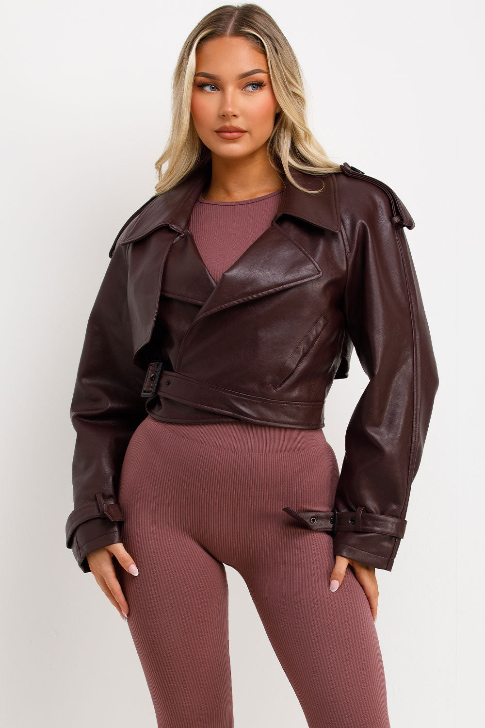 womens zara faux leather jacket 