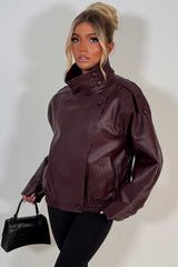 womens zara faux leather jacket uk styledup