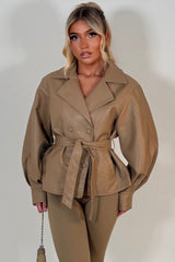 womens faux leather winter jacket zara uk
