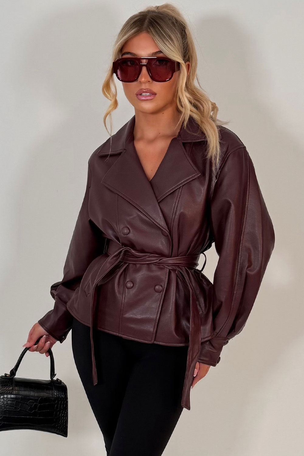 faux leather jacket for womens styledup uk