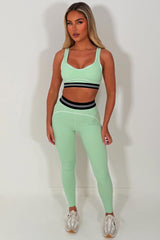 alo yoga high waist heart throb legging and bra two piece matching set styledup uk 