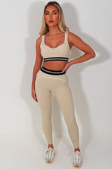 womens heart throb bra and high waist leggings two piece matching set alo yoga womens uk styledup 