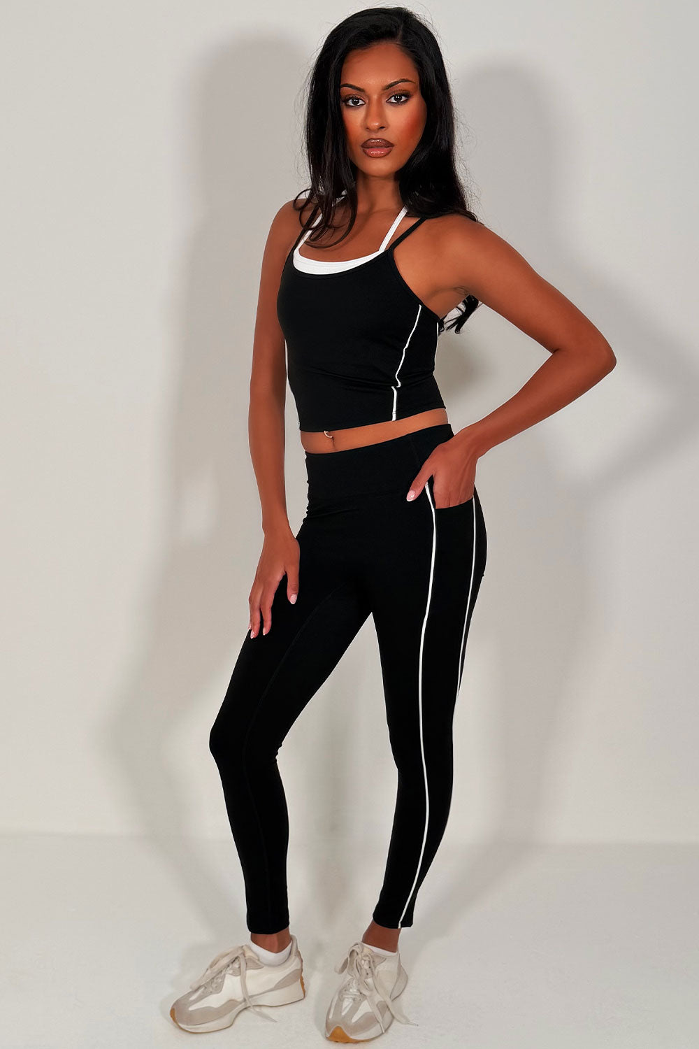 airbrush high waist legging and double up top two piece matching set alo yoga uk styledup fashion sale