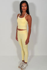 womens high waist legging and double up top matching two piece set alo yoga styledup uk sale