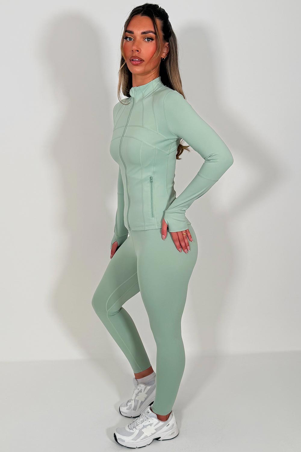 womens lululemon jacket and leggings co ord activewear for gym yoga pilates styledup uk