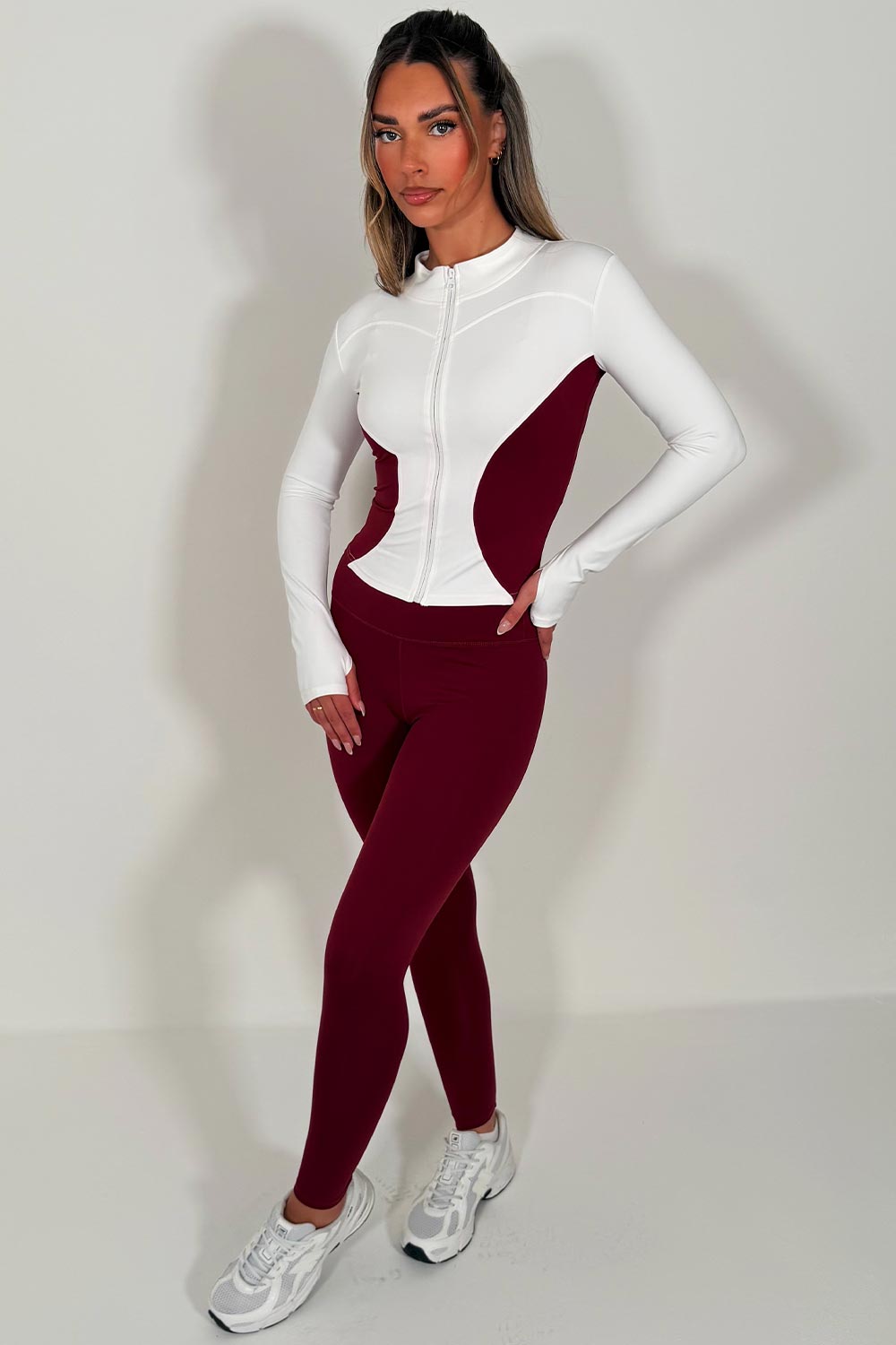 womens lululemon jacket and leggings co ord set activewear lounge set for yoga pilates uk styledup