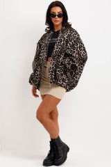 leopard print oversized jacket zara womens