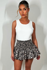 shirred high waist puff ball skirt