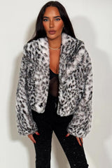 faux fur animal print jacket styled up zara uk