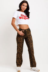 womens leopard print jeans