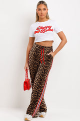 leopard print joggers womens