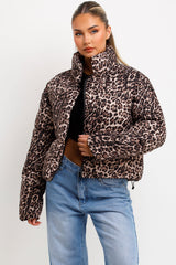 animal print puffer padded jacket womens