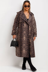 long coat leopard print for womens