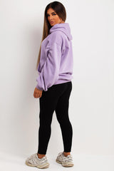 womens oversized hoodie with ruched gathered sleeves