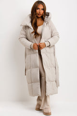 longline padded puffer coat womens styledup