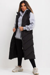 long padded gilet womens uk