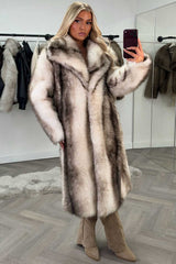 womens cream fur coat with collars styledup