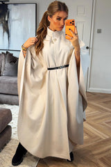 long cape shawl womens christmas markets winter outfit  