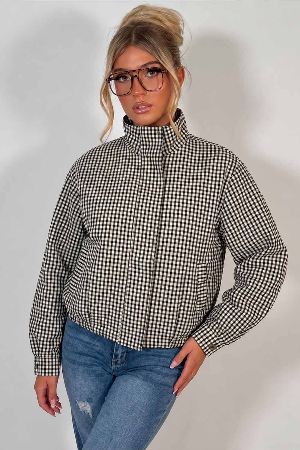 womens check jacket long sleeves oversized fit styledup uk zara 
