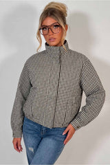 womens check jacket long sleeves oversized fit styledup uk zara 