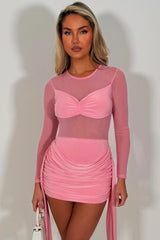 lace mini dress with knot front drape detail an outfit for races ladies day night out party uk styledup fashion