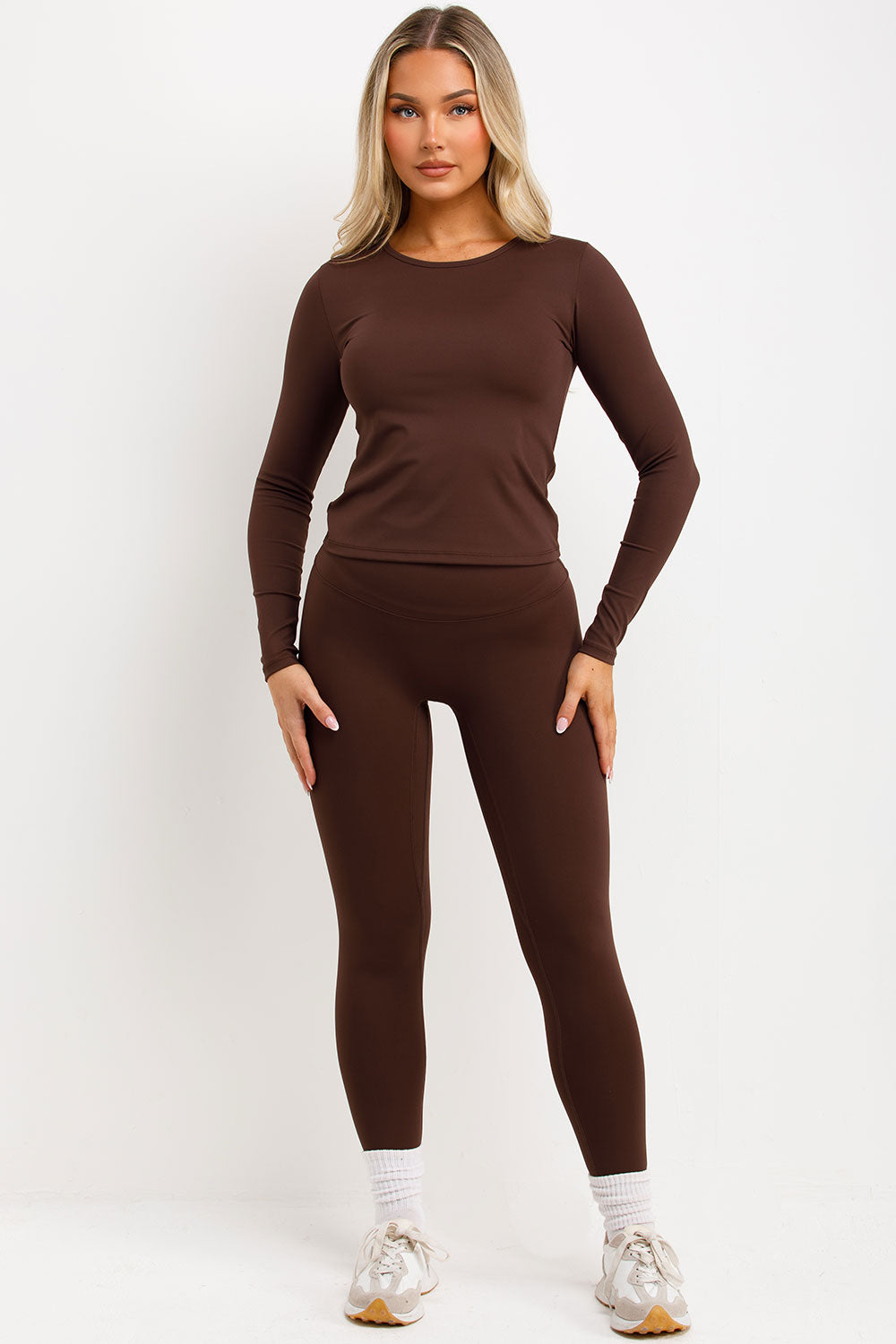womens lululemon top and seamless leggings two piece co ord set uk