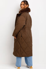 womens long puffer coat styledup