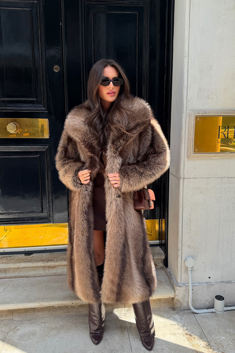zara womens fur coat with collars 