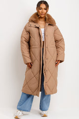 womens long puffer coat styledup