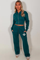womens crop corset hoodie and joggers casual loungewear co ord set airport outfit styledup