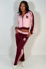 womens zip up tracksuit lounge set airport outfit styledup