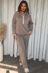 half zip sweatshirt and joggers two piece loungewear co ord set styledup