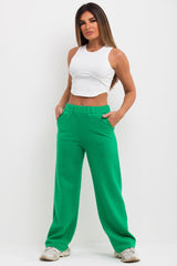 wide leg quilted trousers womens