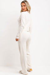 molly mae ribbed top and trousers co ord set 