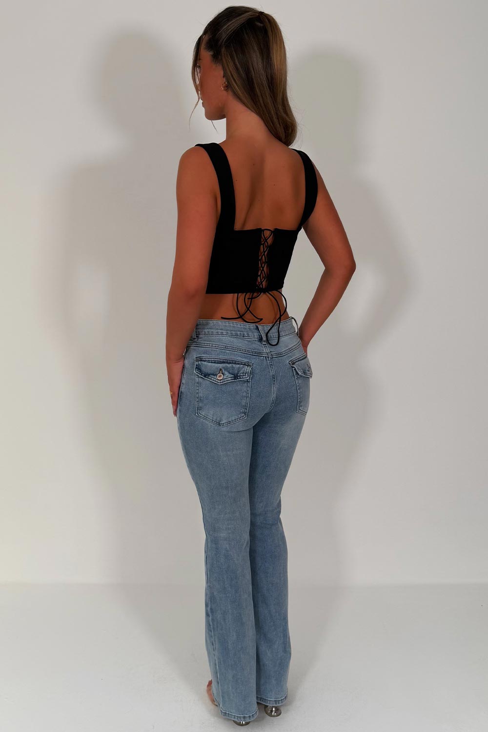 womens flared boot cut jeans styledup fashion