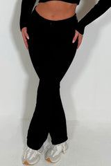 low waist black denim flare jeans styledup