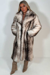 styledup cream colour-way fur longline coat uk for womens uk