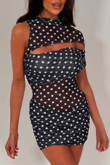 one shoulder mini dress with cut out front night out party festival holiday outfit uk styledup