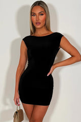 black mini backless dress styledup festival rave outfit 