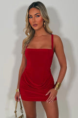 red summer occasion mini dress with corset detail night out party festival outfit for womens styledup uk sale 