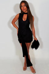 black christmas party outfit lace dress