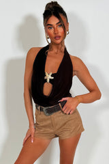 mini cowboy shorts with belt styledup 