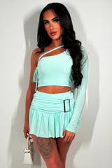 crop top and skort two piece set festival summer holiday outfit 